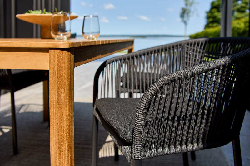 Brafab Delta Stol Svart / Slate Rope / Teddy Black