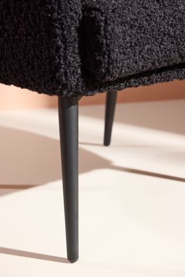 Venture Home Fluffy Fåtölj i Svart Teddy