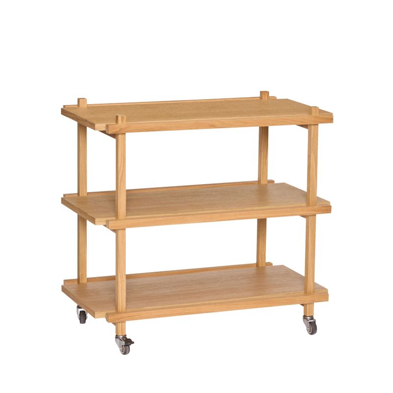 Hübsch Crayon serveringsvagn natur 70 x 38 x H70 cm