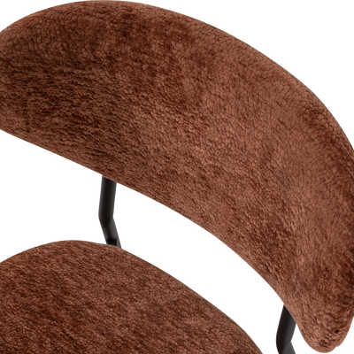 WOOOD Kjeld Matstol i Brun Chenille 2 st