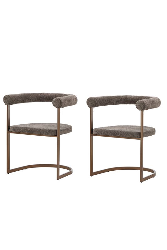 Venture Home Morning Matstol 2-pack i Grå Boucle