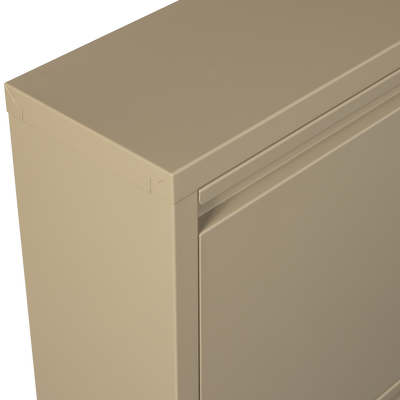 WOOOD Sabine 3-facks Skoskåp i Sandfärgat Metall