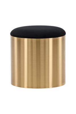 Furniture Fashion Puff Puff Sittpuff i Sammet och Guld