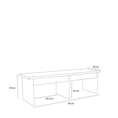 Hübsch Doppio Hyll-/Växtställ Natur 99x30xh30cm