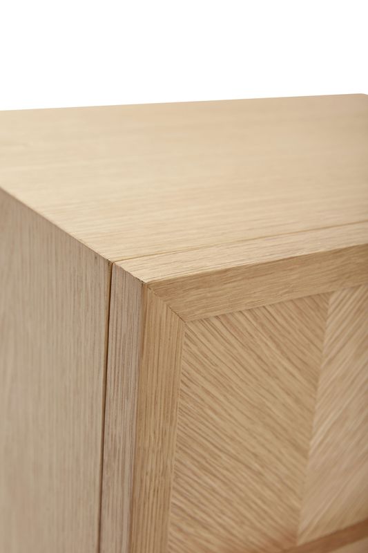 Hübsch Herringbone sängbord natur 40 x 30 x H60 cm