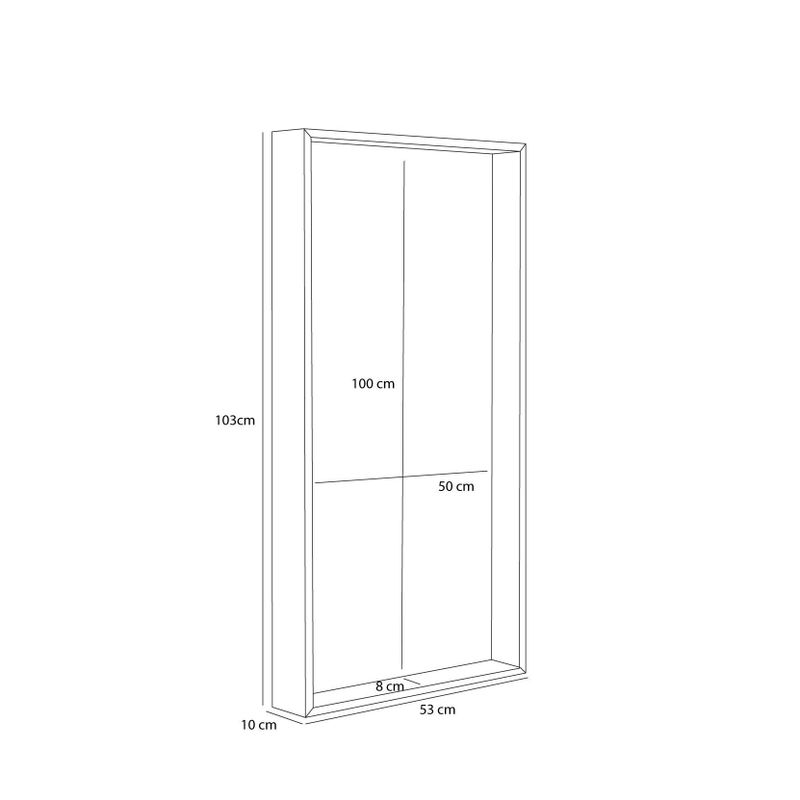 Hübsch Still Spegel 53x10xh103cm i Naturell Ek