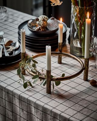 House Doctor Maxi Ljusstake Advent Antik Mässingsfärg