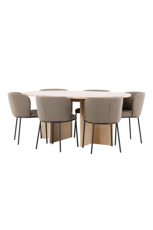 Venture Home Matbord Strada med Edina Stol