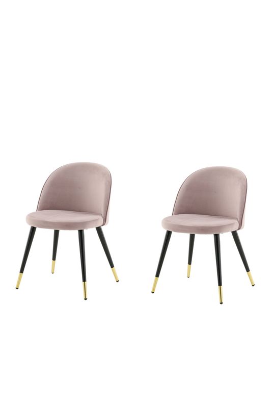 Venture Home Velvet Matstol 2-pack - Gammelrosa