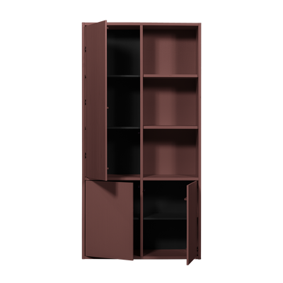 WOOOD MEREL Förvaringsskåp i Vinröd Furu