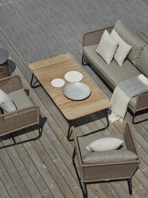 Brafab Nolli Soffbord 70x140 cm Svart/Teak