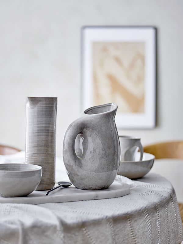 Bloomingville Taupe Skål, Grå, Stengods - 12-pack