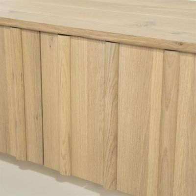 Eleonora TV-bänk Jake med 6 dörrar - Naturlig Ek