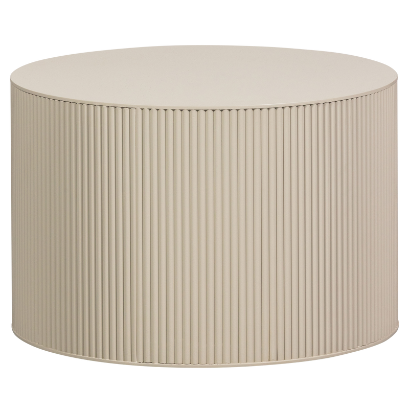 WOOOD SANNE Runt Sidobord i MDF, Antik Beige