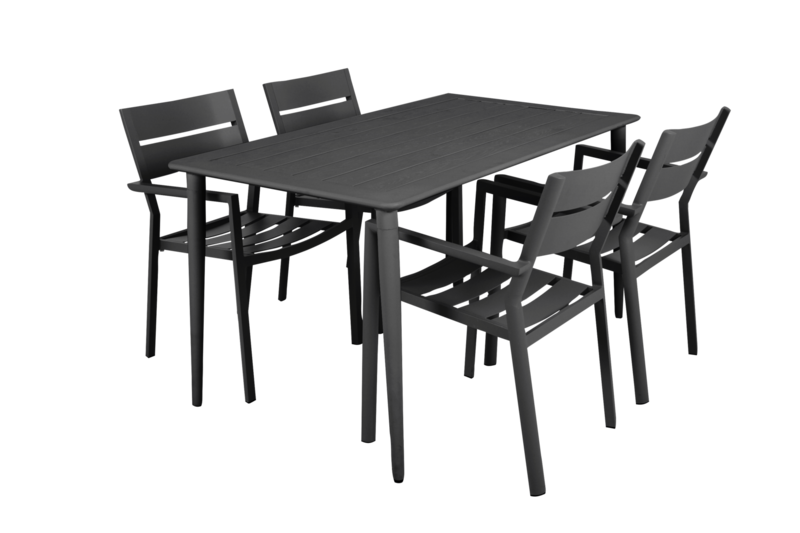 Brafab Nimes matbord 78x140 cm antracit