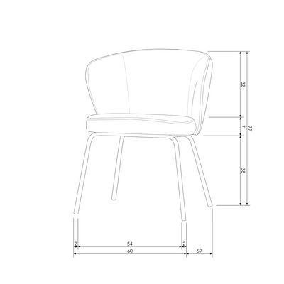 WOOOD Admit Matstol Boucle Natur 2 st