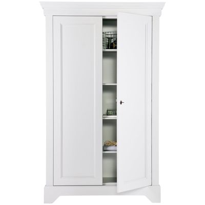 WOOOD Isabel Brocante Vitrinskåp i Vitmålad Furu