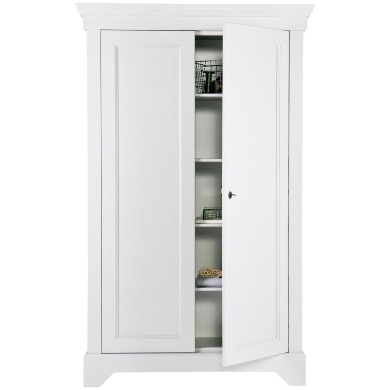 WOOOD Isabel Brocante Vitrinskåp i Vitmålad Furu