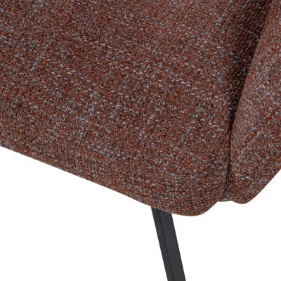 WOOOD Fenne Snurrbar Matstol Väv Tyg Kastanj 2 st