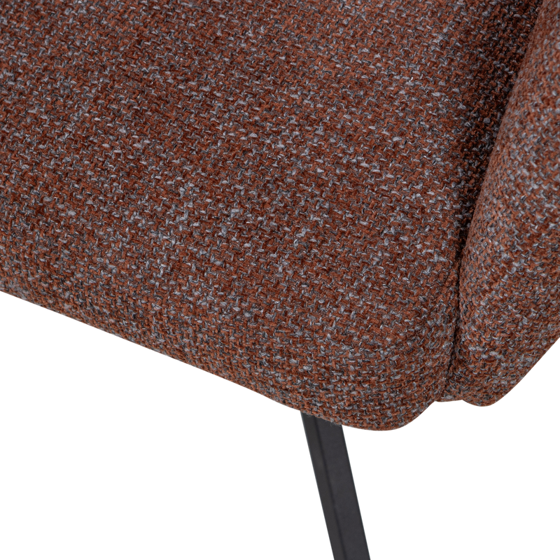 WOOOD Fenne Snurrbar Matstol Väv Tyg Kastanj 2 st