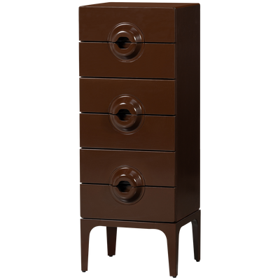 WOOOD Merge Skåp med 6 Lådor i Eukalyptusträ Brun