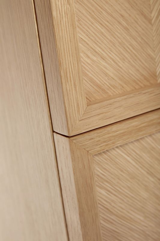 Hübsch Herringbone sängbord natur 40 x 30 x H60 cm