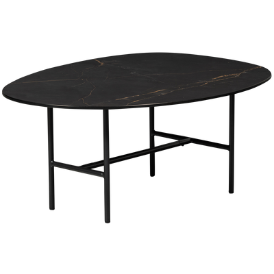 WOOOD Vajen Soffbord med Svart Marmorlook 80x60 cm