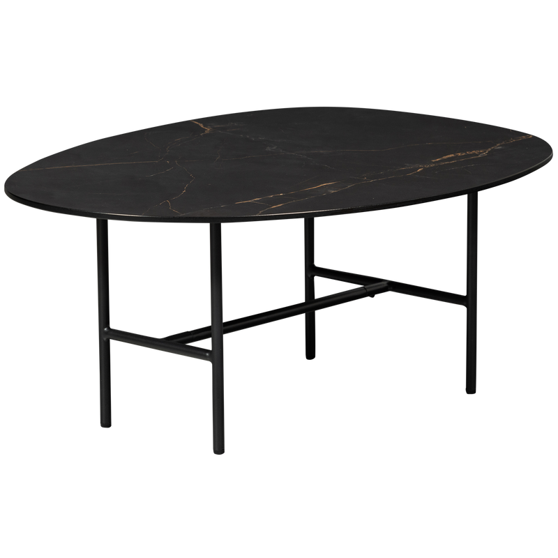 WOOOD Vajen Soffbord med Svart Marmorlook 80x60 cm