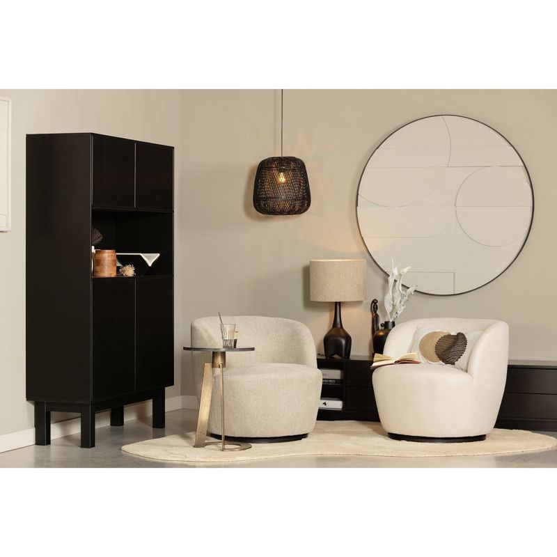 WOOOD FINCA Buffé- och Drinkskåp i Svart Furu