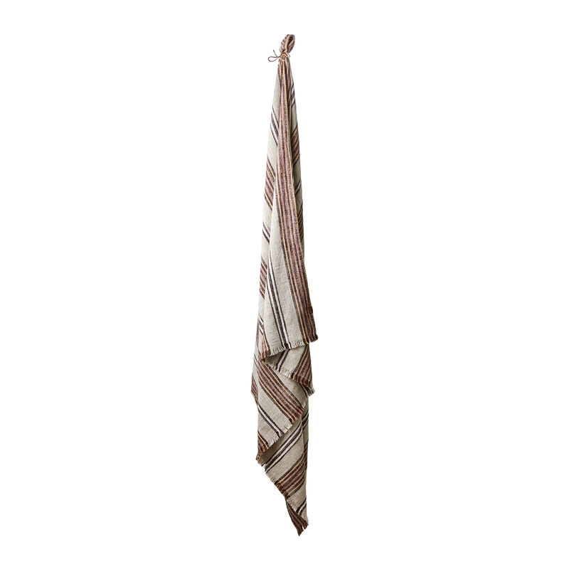 Affari of Sweden HILDA Filt/duk, Natur/brun/rosa/gul