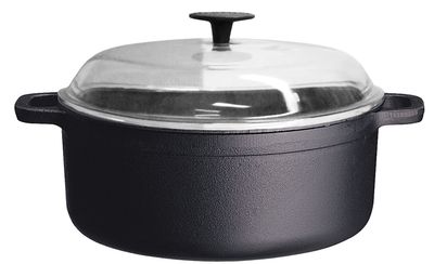 Ronneby Bruk Stekgryta Gjutjärn 28 cm, 6 L – Med Glaslock