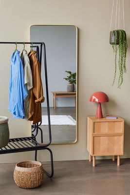 Hübsch Herringbone sängbord natur 40 x 30 x H60 cm