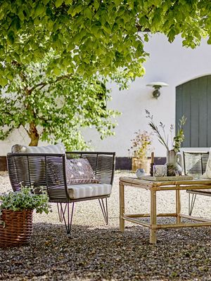 Bloomingville Mundo loungestol, svart metall