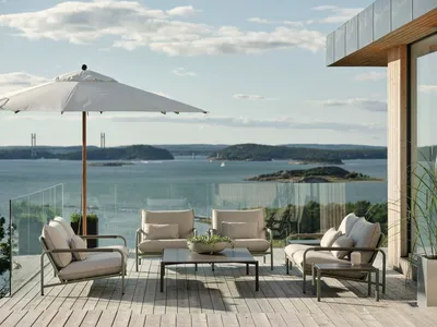 Brafab Lerberget 2,5-sits soffa grön / ash