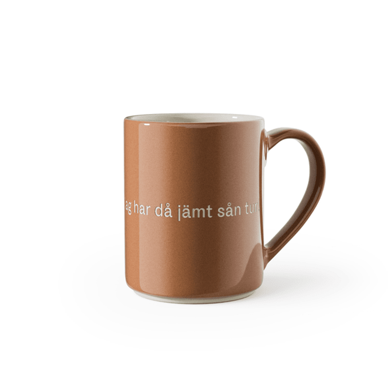 Design House Stockholm Astrid Lindgren Brun Mugg "Ja det är inte klokt, jag har då.." Nr. 27