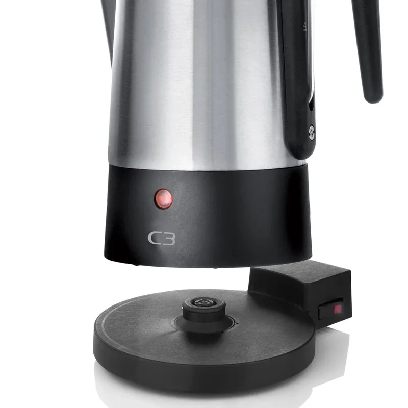 C3 Perkolator Design Svart stål 10kp