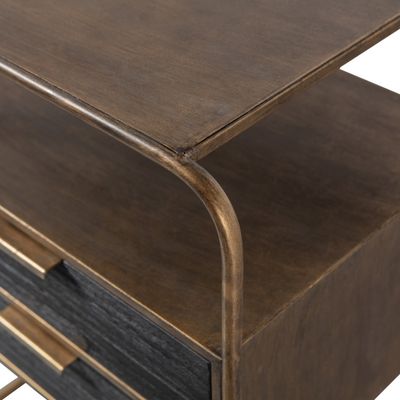 WOOOD Polite Nattduksbord Metall/Trä Antique