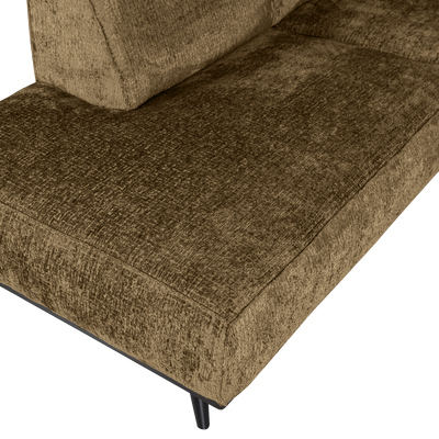 WOOOD Statement Hörnsoffa Vänster Sammet Mässing