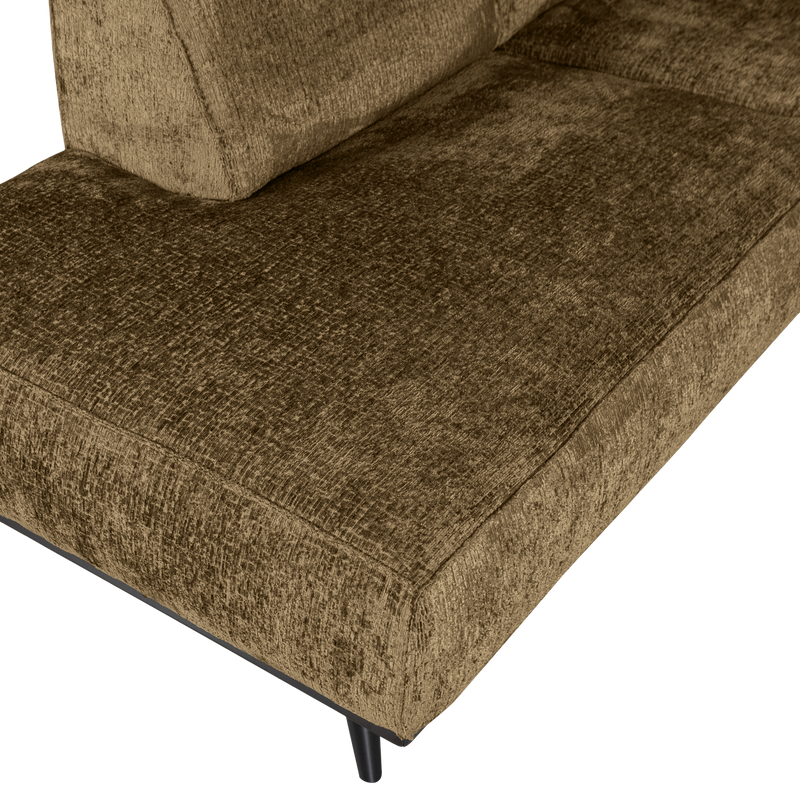 WOOOD Statement Hörnsoffa Vänster Sammet Mässing