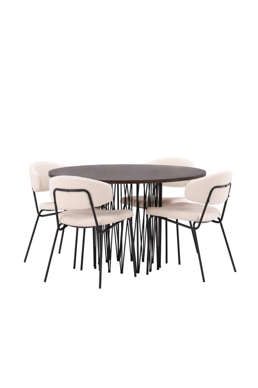 Venture Home Stone Rund Matgrupp