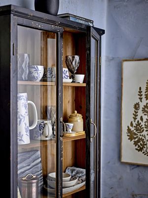 Bloomingville Hazem skåp, svart, granträ