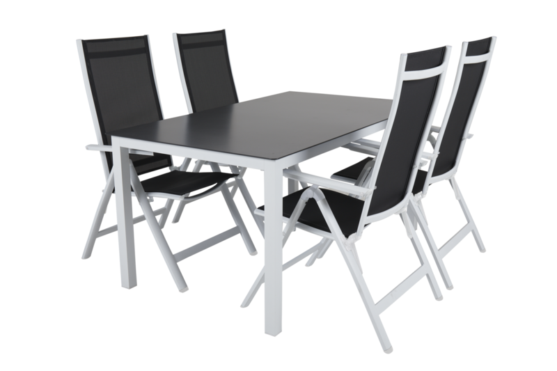 Brafab Rana positionsfåtölj vit/svart