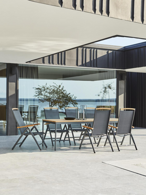 Brafab Nox Matbord 90x240 cm Antracit/Teak