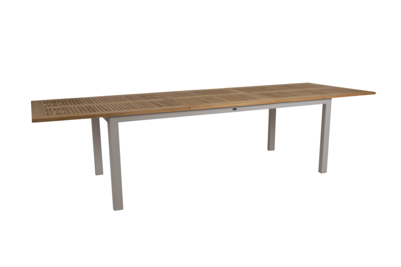 Brafab Lyon Matbord 100x224-304 cm i Khaki och Teak