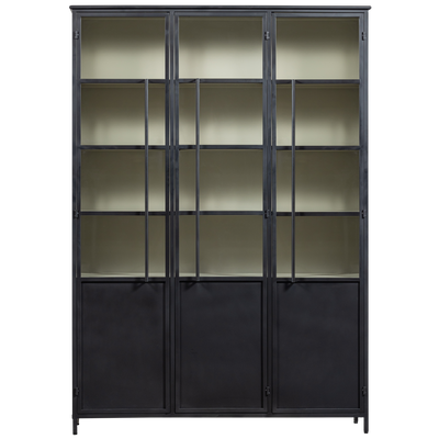 WOOOD Exhibit XL 3-Dörrars Vitrinskåp Metall Svart