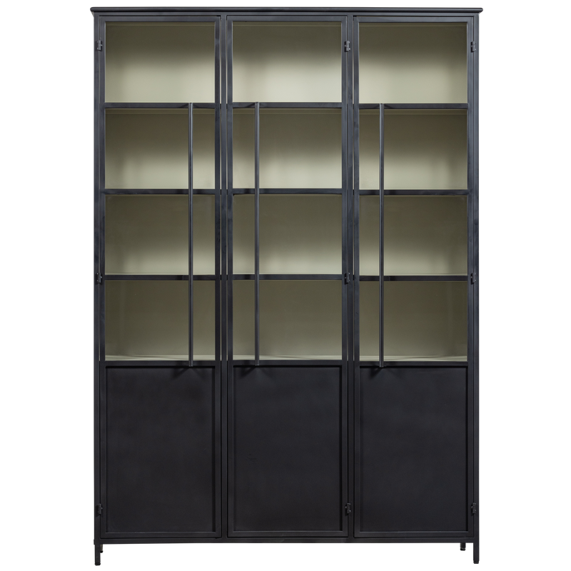 WOOOD Exhibit XL 3-Dörrars Vitrinskåp Metall Svart