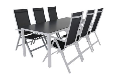 Brafab Rana positionsfåtölj vit/svart