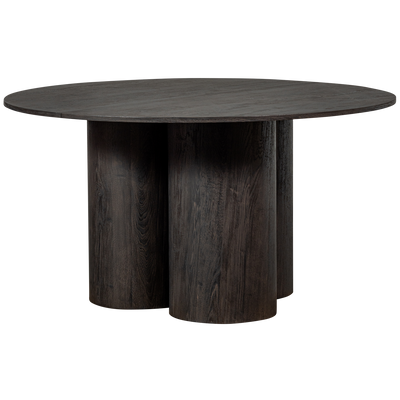WOOOD Oona runt matbord med 3-bensdesign i MDF, mörkbrun Ø140 cm
