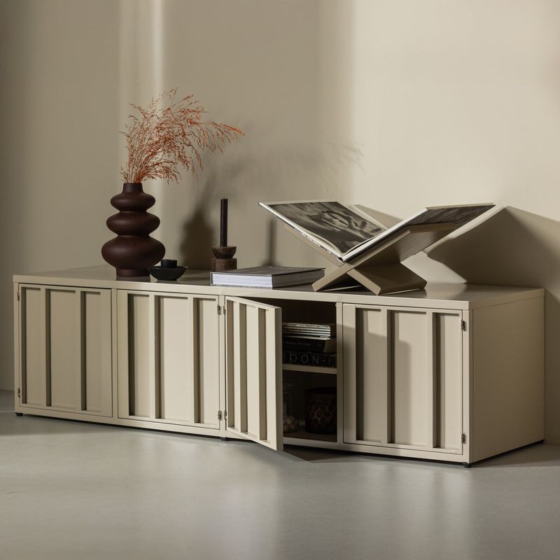 WOOOD LEVEL TV-skåp Metall Sand 44x160 cm