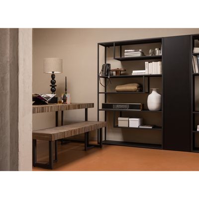 WOOOD Teun Förvaringsskåp i Djupt Svart Furu